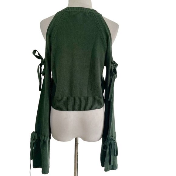 NEW Lovers + Friends Size Large Sweater Cold Shoulder Top Blouse - Picture 4 of 7